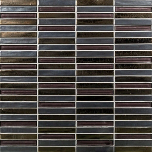 Bond Tile Glory Midnight 11.81 In. X 11.81 In. Ceramic And Glass Wall Mosaic (0.97 Sq. Ft.) -Flooring Shop 85fe0830 db21 44ec 8760