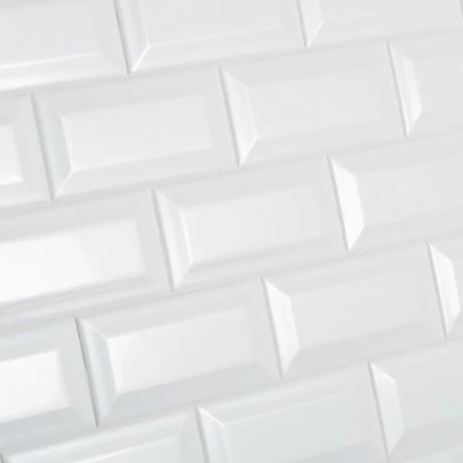 Daltile Restore 3 In. X 6 In. Ceramic Bevel Bright White Subway Tile (10 Sq. Ft. / Case) -Flooring Shop