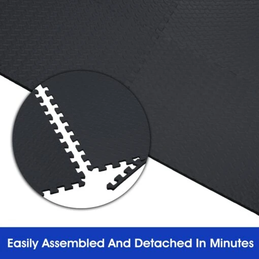 Yes4All Interlocking Foam Mats With Border - Cover 24 SQFT (6 Pcs, Black) -Flooring Shop 939b9fbd df19 4b08 afb8