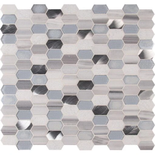 MSI Harlow Picket 11.5 In. X 12.4 In. X 8 Mm Textured Multi-Surface Mesh-Mounted Mosaic Tile (9.90 Sq. Ft. / Case) -Flooring Shop