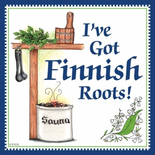 Finnish Souvenirs Magnetic Tile: Finnish Roots -Flooring Shop 9e09b623 34fb 4364 af70