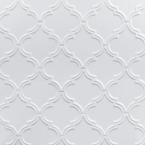 Bond Tile Roma White 6.25 In. X 7.25 In. Ceramic Arabesque Wall Tile (30 Pieces 4.84 Sq. Ft. / Box) -Flooring Shop a936c2f1 68bb 46d5 862a