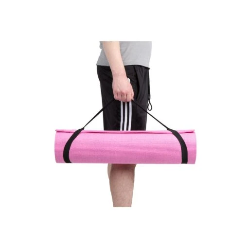 All Purpose Extra Thick Purple Fitness & Exercise 24 In. X 68 In. Yoga Mat With Carrying Strap -Flooring Shop