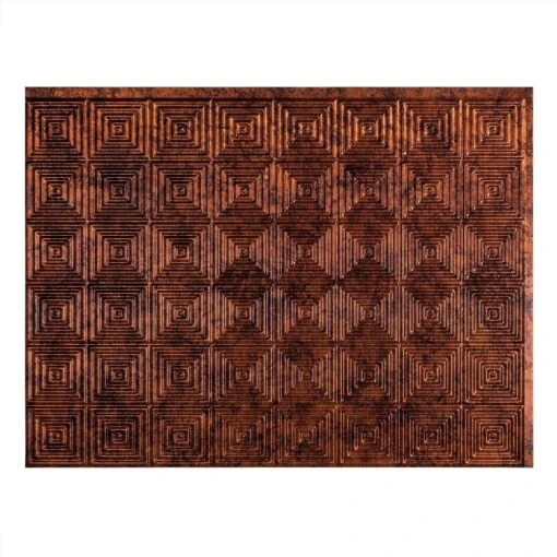 Fasade Easy Installation Miniquattro Moonstone Copper Backsplash Panel For Kitchen And Bathrooms (6" X 6" Sample) -Flooring Shop afb65893 a6ba 454f 92f5