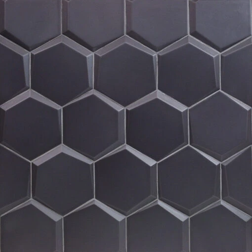 Magen Leveled-Hex Dark Gray Matte Ceramic Hexagon Tile -Flooring Shop b7234374 97ea 4470 a32e