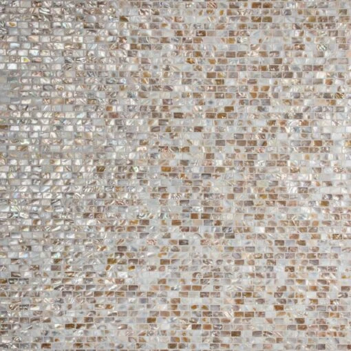 Merola Tile Conchella Subway Natural 12-1/4 In. X 12-1/2 In. X 2 Mm Natural Seashell Mosaic Tile -Flooring Shop