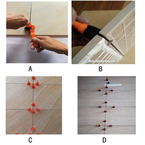 Bouanq 50Pcs Useful Reusable Tile Leveling Positioning System Leveler T-lock Floor Tool -Flooring Shop c68b6a3a 9f21 47e5 b1a3