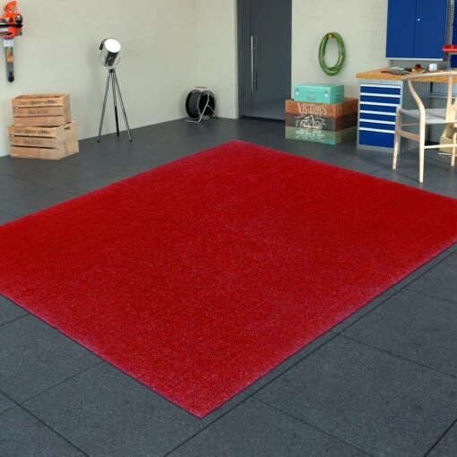 Evergreen 6 Ft. 7 In. X 9 Ft. 3 In. Red Artificial Grass Carpet -Flooring Shop