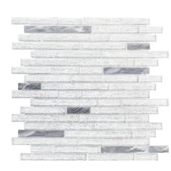 Jeffrey Court Ice Pencil 11.5 In. X 11.875 In. X 8 Mm Interlocking Textured Glossy Glass/Metal Mosaic Tile -Flooring Shop dbf3475b515fc1166f890d449f04bac8 1800x1800