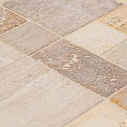 Jeffrey Court Brick Medley 12 In. X 12 In. X 9 Mm Honed Travertine Mosaic Floor And Wall Tile -Flooring Shop e06087e1e7e5d1eb9bdbf2745419e057 1800x1800