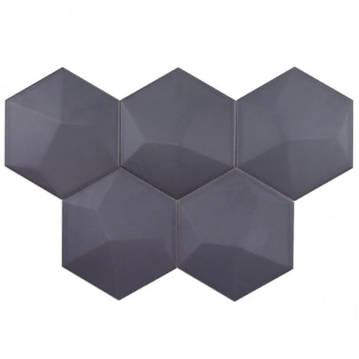 Magen 3D-Hex Dark Gray Matte Ceramic Hexagon Tile -Flooring Shop e08e1f07 f549 4758 b9e4