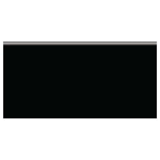 Daltile Rittenhouse Square 3 In. X 6 In. Black Ceramic Bullnose Wall Tile (0.125 Sq. Ft. / Piece) -Flooring Shop