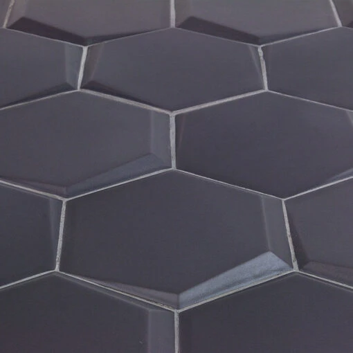 Magen Leveled-Hex Dark Gray Matte Ceramic Hexagon Tile -Flooring Shop e6e3096f 1bd3 4dd5 a735