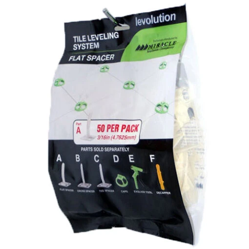 Miracle Sealants LEV3/16FS Levolution Tile Spacer And Level System Flat Style Part A 3/16" 50 Units -Flooring Shop e8f32178 58b9 4ca8 926b