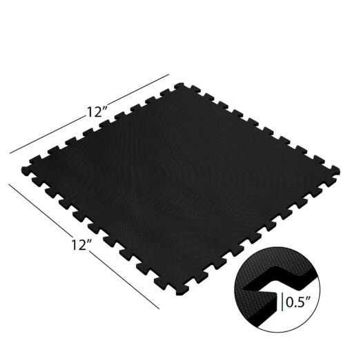 Stalwart 16 Sq Ft Ultimate Comfort Foam Flooring, Black, 4pc -Flooring Shop ed1ae58b 481f 462a b92f