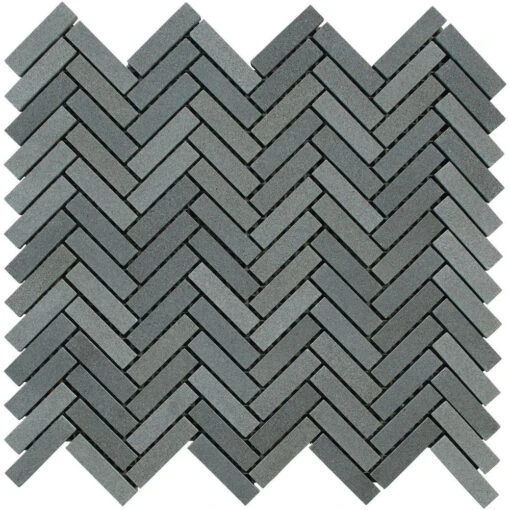 Jeffrey Court Basalt Herringbone Gray 11 In. X 10 In. X 8 Mm Honed Basalt Mosaic Wall/Floor Tile -Flooring Shop