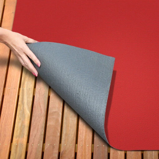 Indoor/Outdoor Carpet With Rubber Marine Backing - Red 6' X 10' - Several Sizes Available - Carpet Flooring For Patio, Porch, Deck, Boat, Basement Or Garage -Flooring Shop f9aed3b2 9998 4791 a3b2