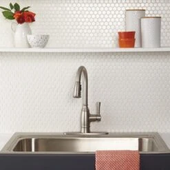 Daltile Premier Accents Powder White Hexagon 10 In. X 12 In. X 4 Mm Porcelain Mosaic Floor And Wall Tile (0.84 Sq. Ft. / Piece) -Flooring Shop fa10adcaad73e20d5545b116c42e08bc 1800x1800