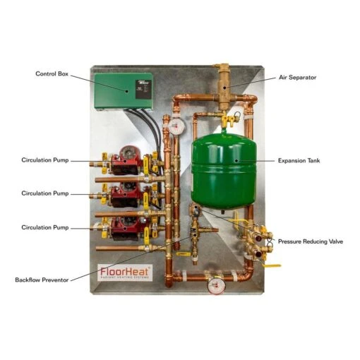 FloorHeat 3-Zone Preassembled Radiant Heat Distribution/Control Panel System -Flooring Shop