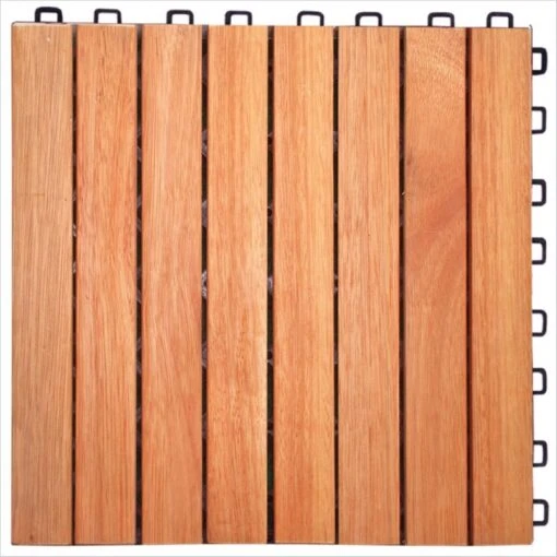 Pemberly Row 8 Interlocking Slats Deck Tile In Teak (Set Of 10) -Flooring Shop fcf7d344 e42e 4535 8f5a