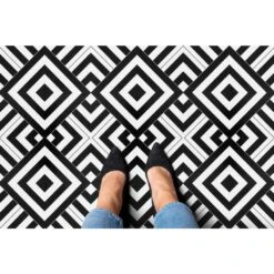 ACHIM Retro Geometric 12 In. X 12 In. Self-Adhesive Vinyl Floor Tile (20 Tiles/20 Sq. Ft.) -Flooring Shop fe6062bfdd70ac4c80c585179f923f96 1800x1800